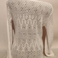 Бял летен пуловер р-р М, снимка 7 - Блузи с дълъг ръкав и пуловери - 39226625