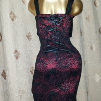 Melania M Черна права корсетна рокля , снимка 4 - Рокли - 42725566