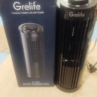 Осцилиращ вентилатор Grelife, настолен настолен вентилатор с 3 скорости, тихо охлаждане , снимка 3 - Вентилатори - 44353052