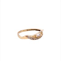 Златен дамски пръстен 1,83гр. размер:54 14кр. проба:585 модел:20119-1, снимка 3 - Пръстени - 42554741