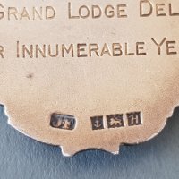 Сребърен позлата емайл Медал Орден Масонски Англия Бирмингам 1, снимка 9 - Антикварни и старинни предмети - 42484286