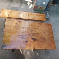 Дървена маса с пейка, снимка 4 - Маси - 41280823
