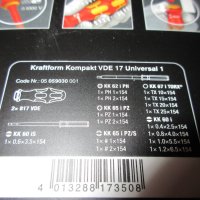 WERA KK VDE 17 Universal 1 - Made in Germany - 17 броя Отверки ПРОФЕСИОНАЛНИ ВИСОКОКАЧЕСТВЕННИ !!!!!, снимка 4 - Клещи - 41345273