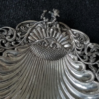 Барокова сребърна фруктиера поднос уникална красота, снимка 6 - Други ценни предмети - 36051137
