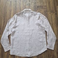 Страхотна мъжка ленена риза WILLS SPORT размер L , 100% лен , снимка 7 - Ризи - 41610607