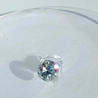 Уникален Топ 3+ Фенси D морско син Мойсанит Диамант Moissanite Diamond, снимка 3 - Други - 35762578