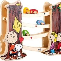 Дървена играчка Монтесори , Писта с топки  Charlie Brown, Snoopy & Co колички, снимка 4 - Други - 41875442
