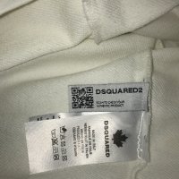 DSQUARED блуза, с щампа, бяла, размери: S и XL, снимка 8 - Блузи - 42552466