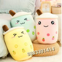 Плюшен шейк Бабъл Boba Tea Bubble Tea Cup , снимка 4 - Плюшени играчки - 41604411