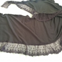 Коприна и вълна - прекрасен дамски шал с подарък., снимка 10 - Шалове - 30867089