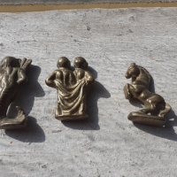 Миниатюрни бронзови фигурки 3 броя - лот 3, снимка 3 - Антикварни и старинни предмети - 44603736