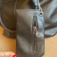 Дамска кожена чанта с портофейл !, снимка 4 - Чанти - 42001036