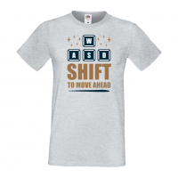 Мъжка тениска WASD Shift To Move, снимка 4 - Тениски - 36196151