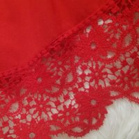 Блузи в бяло и в червено от шифон с дантела , снимка 9 - Ризи - 41933732