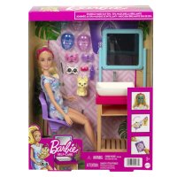 BARBIE WELLNESS Barbie® Спа ден с блестящи маски HCM82, снимка 1 - Кукли - 41262753