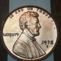 Плакет. ONE CENT - 1972 S. Монета. Един цент. Cent. USA. , снимка 1 - Нумизматика и бонистика - 34828851