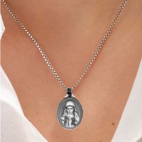 висулка, дамска огърлица молеща се Дева Мария, снимка 2 - Колиета, медальони, синджири - 40207854