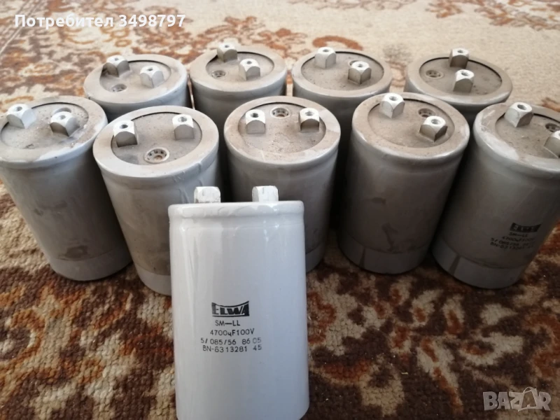 10 броя кондензатори 4700mF 100V, снимка 1