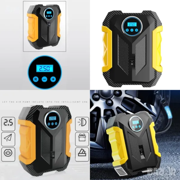 Автомобилна портативна въздушна Помпа с безжичен цифров дисплей, снимка 1