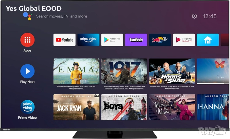 Toshiba 50" QLED 4K Android TV с Dolby Vision и Onkyo звук, снимка 1