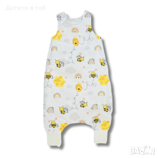 Спален чувал с крачета Малки пчели, снимка 1