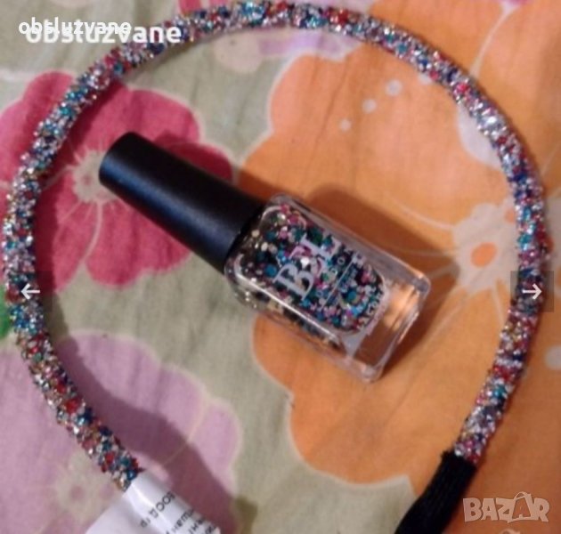 Лот в 2 части:  Диадема и лак  тон-в-тон , снимка 1