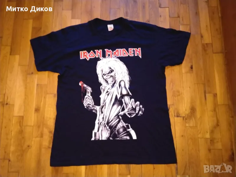 Маркова тениска Fruit of the loom на Iron Maiden Killers размер Л отлична, снимка 1