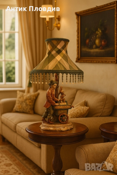 Антикварна настолна лампа Bassano, снимка 1