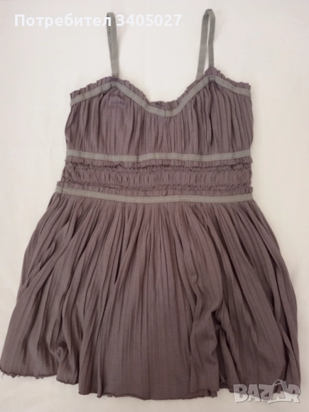 Лилава плисирана туника, С размер, снимка 1