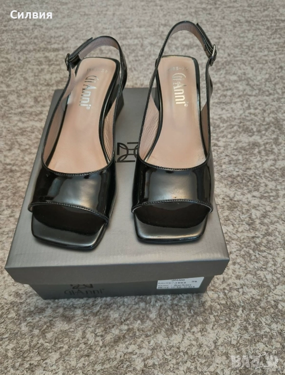 Чисто нови лачени обувки "GiAnni", 39 номер, снимка 1