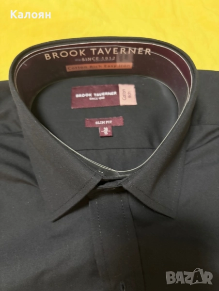 Чисто нова мъжка черна риза - размер 38/15, снимка 1