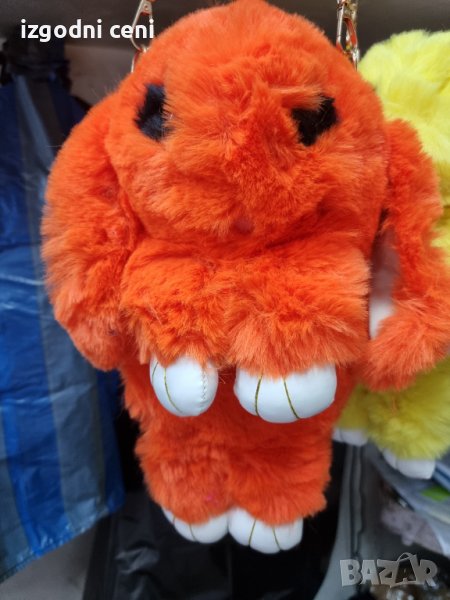 Чанта зайче в наситено тъмно оранжево , снимка 1