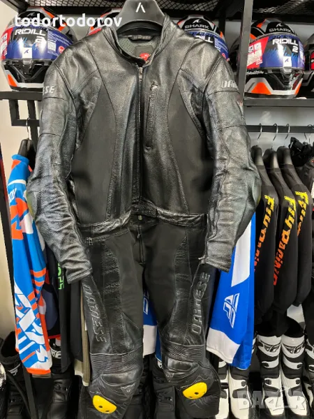 Кожен мото екип DAINESE D-TEC,размер 56-XL ,2части , протектори, снимка 1