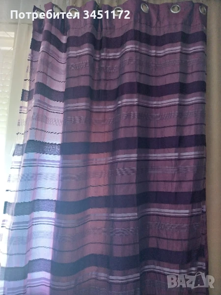 4 броя красиви завеси от органза заедно с плътна завеса , снимка 1