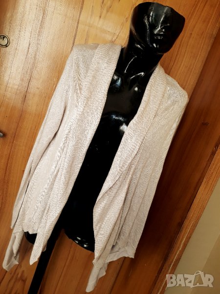 H&М Бежова тънка отворена жилетка Л, снимка 1