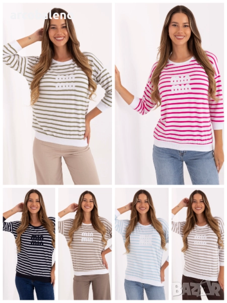 Дамска ежедневна блуза с надпис, 6цвята , снимка 1