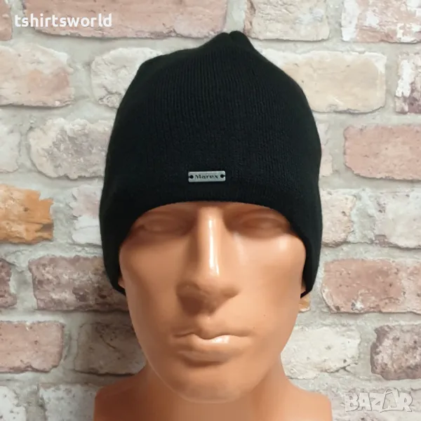 Нова мъжка зимна шапка MAREX в черен цвят, снимка 1