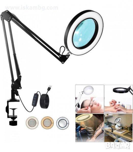 НАСТОЛНА СВЕТОДИОДНА ЛАМПА С ЛУПА 64LED - код 3121, снимка 1