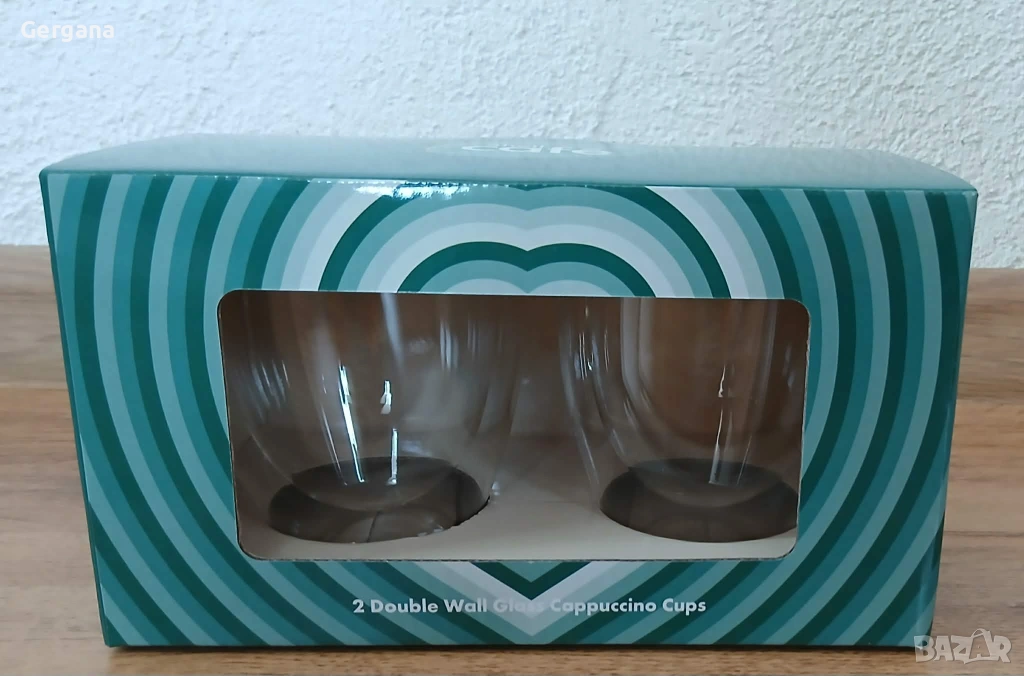 Shell Cafe оригинални двустенни чаши, снимка 1