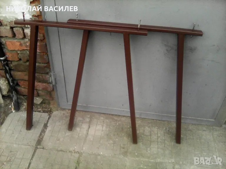 Метални   крака  за  маса  / пейка -   височина  80  см   -  ширина  /  75  см   .   , снимка 1
