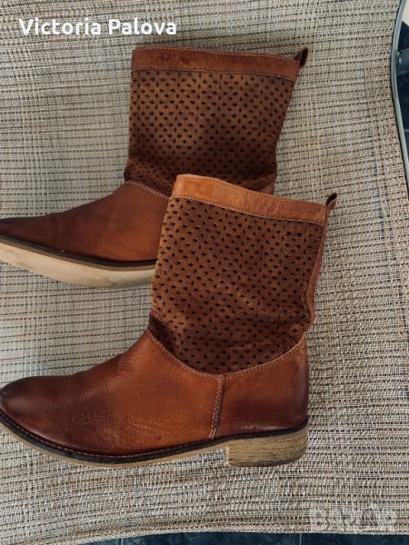 Португалски летни ботуши BUFFALO LONDON,естествена кожа, снимка 1