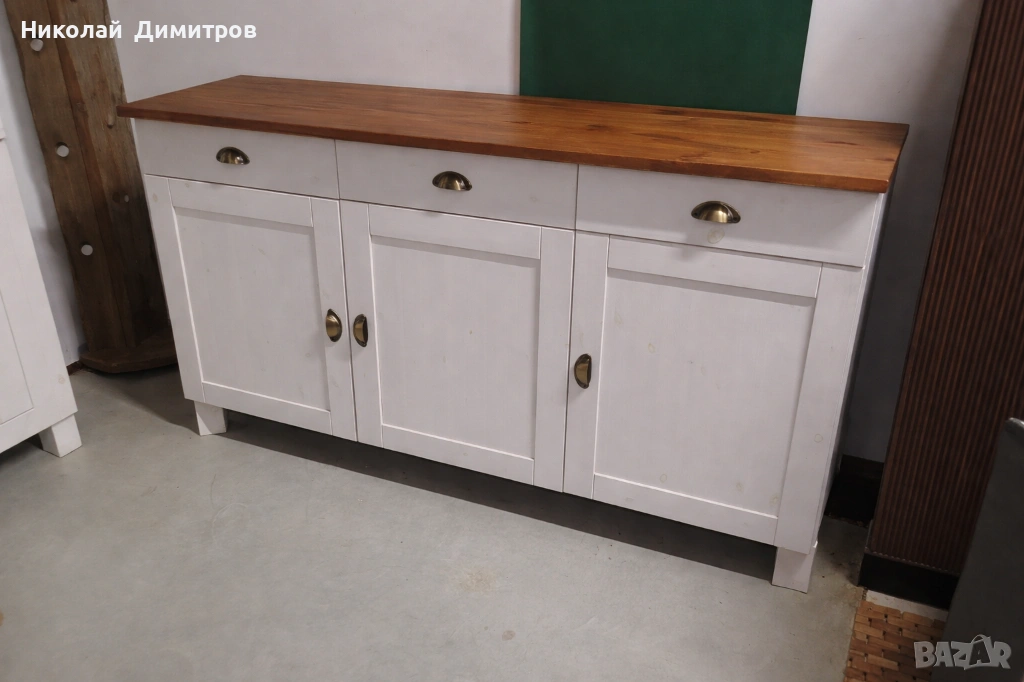 Продавам шкаф комод бор масив 149х85х60 см, снимка 1