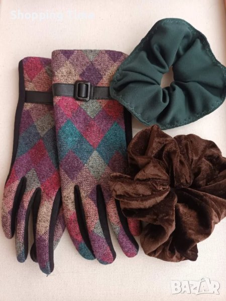 НОВ комплект ръкавици с тъчскрийн функция и 2 скрънчита, Спиди/лично предаване, снимка 1