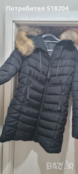 Дамско яке с пухена качулка ХЛ, снимка 1