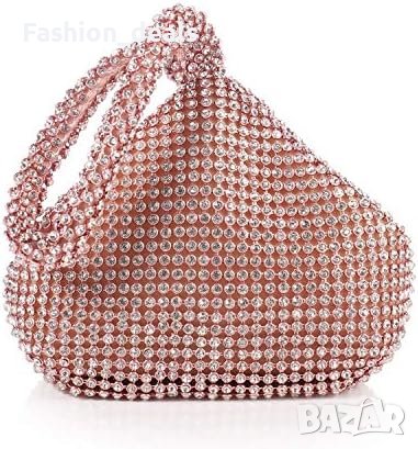 Нова Дамска вечерна чанта малка искряща блясък кристали жена аксесоар, снимка 1