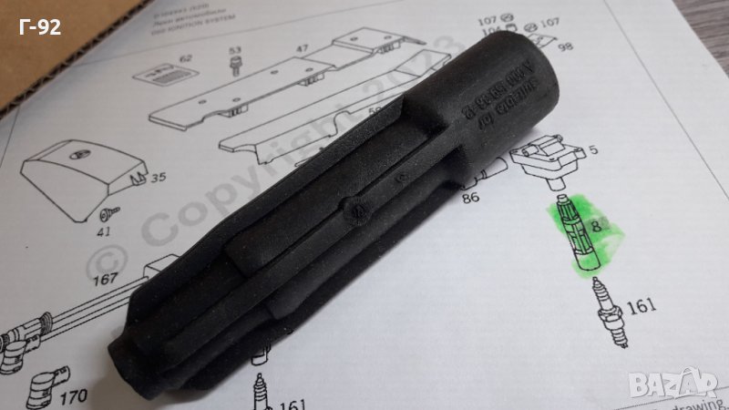 ZLE234**NEU**BERU**Mercedes Benz**M104-M111**КАБЕЛЕН НАКРАЙНИК (ЛУЛА) ЗА ЗАПАЛИТЕЛНИ СВЕЩИ **, снимка 1