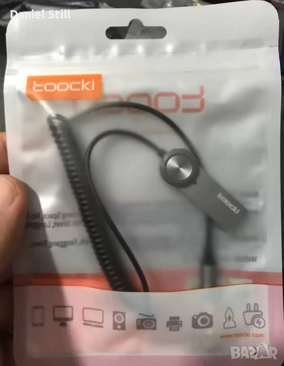 Toocki Bluetooth Aux Adapter Dongle USB To 3.5mm Jack Донгъл Кабел, снимка 1