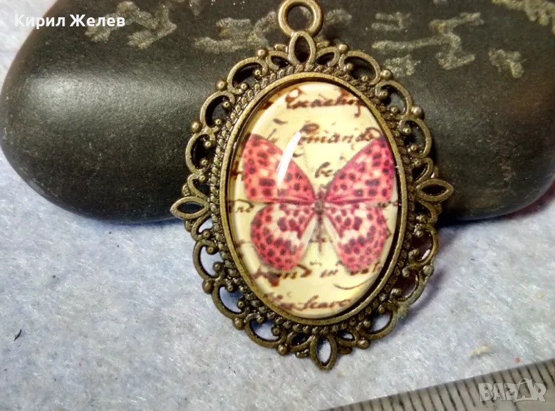 АЖУРЕН БОХО АРТ СТИЛ МЕСИНГОВ МЕДАЛЬОН ВИНТИДЖ ПЕНДАНТ 26749, снимка 1