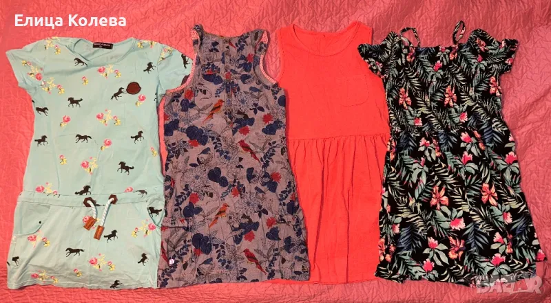 Четири летни рокли за момиче 10 г, снимка 1