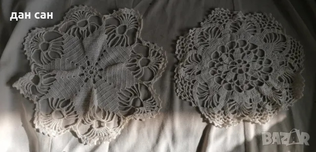 ретро ръчно плетено на кука подложка дантела 4, снимка 1